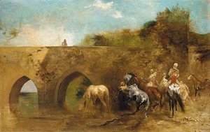 Eugene Fromentin - Bedouins watering their horses